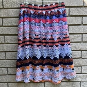 Christopher & Banks Smock Waist Lined Skirt Sz M